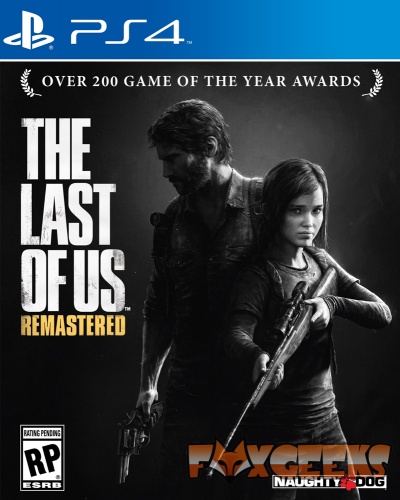Capa do jogo PS4 The Last of Us Remastered com dois personagens e texto promocional