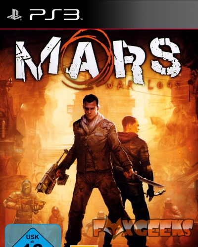 Capa do jogo MARS WAR LOGS para PS3 com duas personagens armadas em fundo alaranjado
