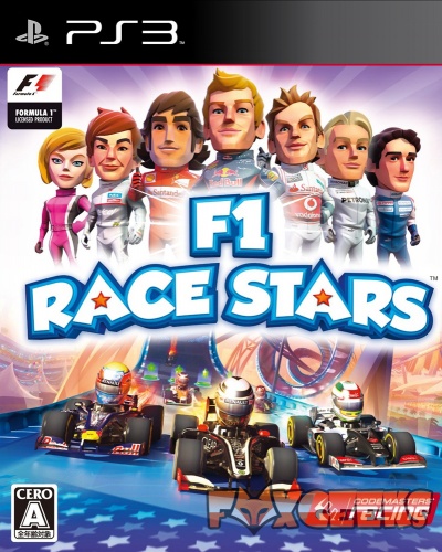 Capa do videojogo F1 Race Stars para PS3 mostrando personagens animados e carros de corrida