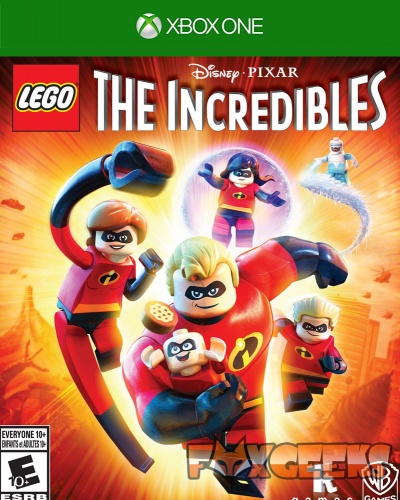 Capa do jogo LEGO The Incredibles para Xbox One com personagens de LEGO dos Incríveis
