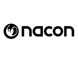 Logótipo a preto da marca nacon com ícone circular estilizado