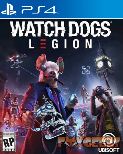 Capa do jogo PS4 Watch Dogs Legion com personagem mascarado em Londres