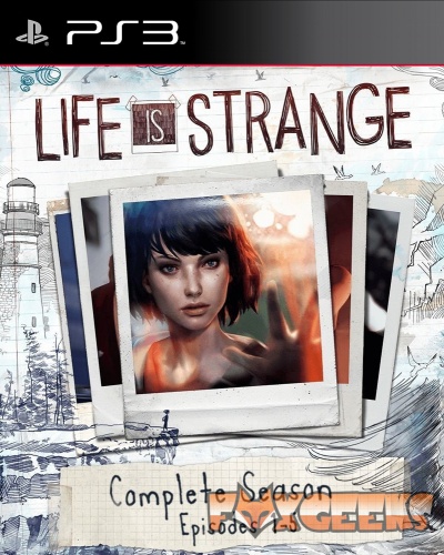Capa do jogo PS3 Life is Strange com personagem feminina e fundo desenhado