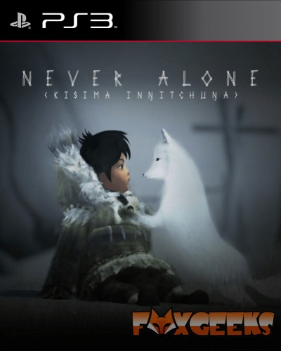 Capa do jogo PlayStation 3 Never Alone com personagem infantil e raposa branca