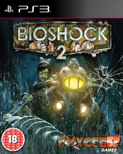 Capa do jogo BIOSHOCK 2 para PS3 com personagem feminina e robô subaquático