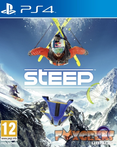 Capa do jogo STEEP para PS4 com desportos de inverno em montanha