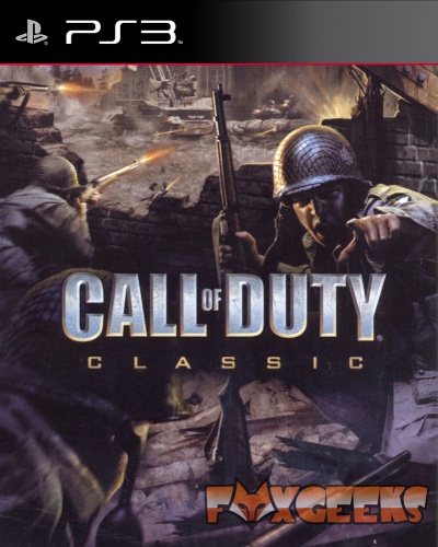 Capa do jogo Call of Duty Classic para PS3 com soldados em combate e cenário bélico