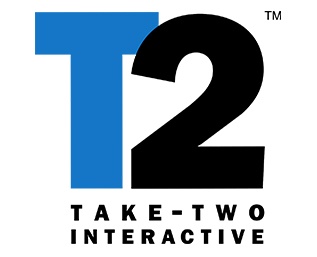 Logotipo T2 TAKE-TWO INTERACTIVE em fundo branco