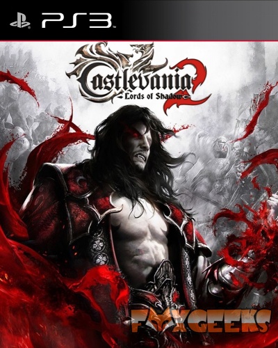 Capa do jogo PS3 Castlevania Lords of Shadow 2 com personagem masculino e armadura vermelha