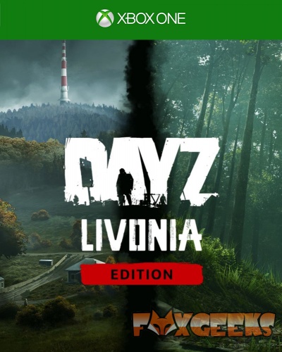 Capa do jogo Xbox One DAYZ LIVONIA EDITION com paisagem rural e bosque