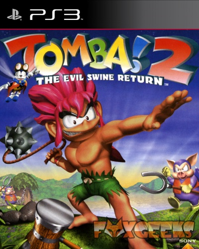 Capa do jogo Tomba! 2 The Evil Swine Return para PS3 com personagem principal à frente