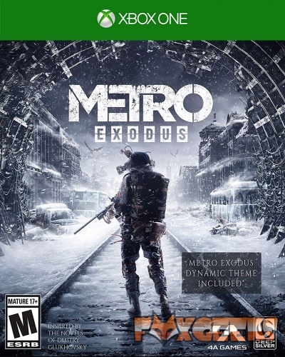 Capa do jogo Metro Exodus para Xbox One com soldado em cenário gelado e destruído