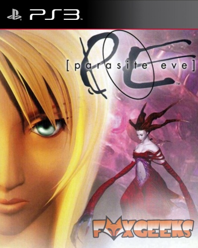 Capa de jogo PlayStation 3 Parasite Eve com duas personagens femininas e logótipo FOXGEEKS