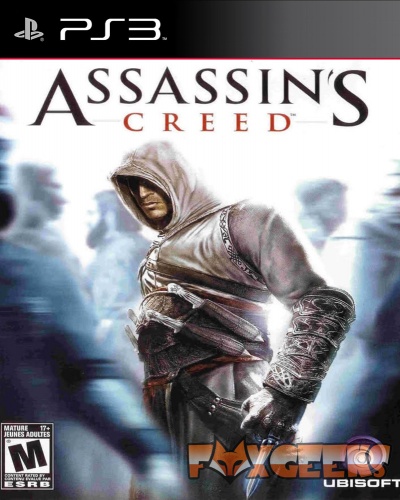 Capa do jogo Assassin's Creed PS3 com personagem de capuz branco