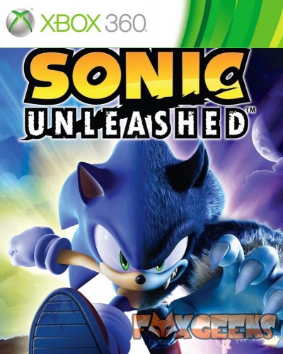Capa do jogo Sonic Unleashed para Xbox 360 com personagem Sonic em duas formas.