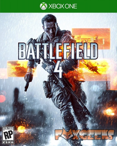 Capa do jogo Battlefield 4 para Xbox One com soldado e título