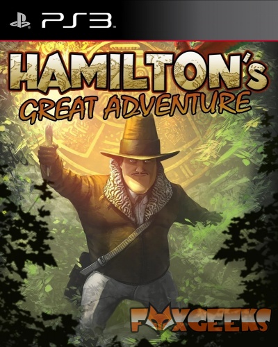 Capa do jogo Hamilton's Great Adventure para PS3 com personagem e fundo de floresta