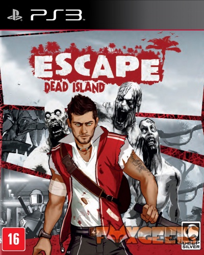 Capa do jogo ESCAPE DEAD ISLAND para PS3 com personagem e zumbis