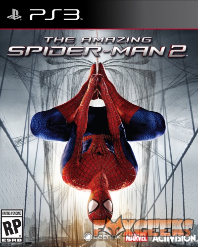 Capa do jogo The Amazing Spider-Man 2 para PS3 com Spider-Man pendurado numa ponte