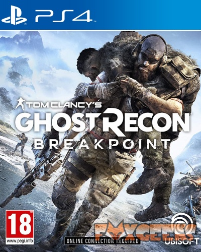 Capa do jogo PS4 Ghost Recon Breakpoint com soldados em montanha nevada