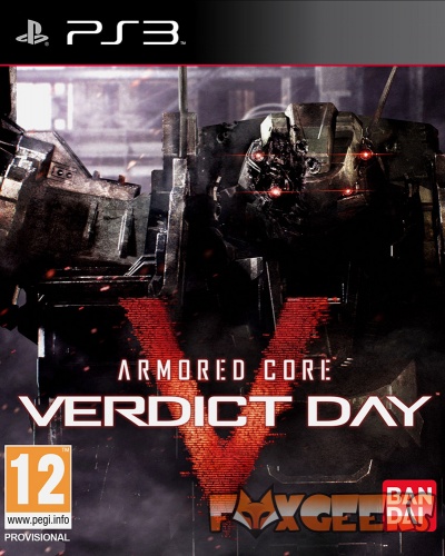Capa do jogo Armored Core: Verdict Day para PS3 com robô militar e texto