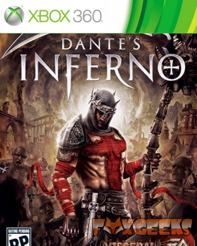 Capa do jogo Dante's Inferno para Xbox 360 com guerreiro em armadura e fundo sombrio