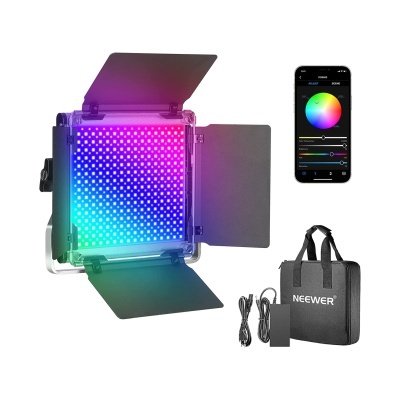 Painel LED colorido com acessórios e bolsa NEEWER