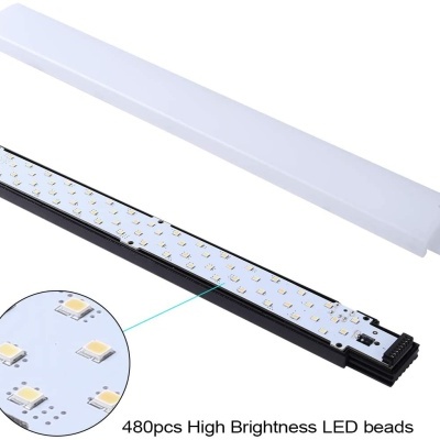 Luz LED retangular com 480 LEDs e capa difusora branca