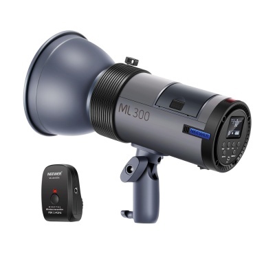Kit de iluminação fotográfica com flash ML 300 e controlo remoto