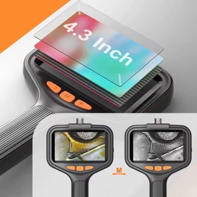 Dispositivo eletrônico com ecrã colorido de 4,3 polegadas e botões laranja