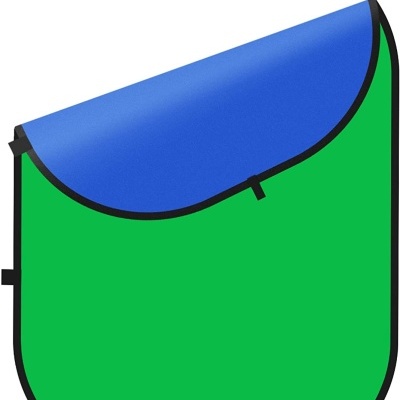 Fundo de tecido grosso azul e verde com texto sobre material premium