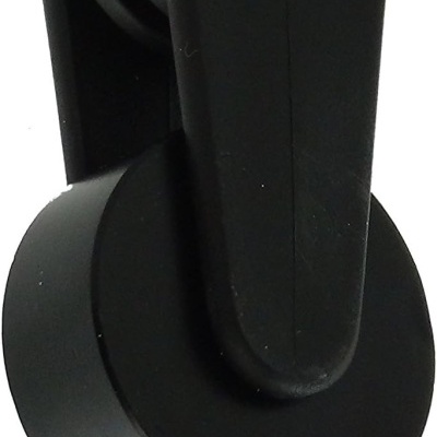 Roda preta de plástico com suporte para móveis ou equipamentos