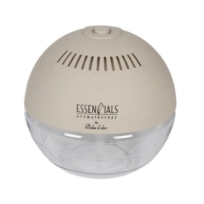 Difusor de aromas Essentials Aromatherapy redondo em plástico bege e transparente