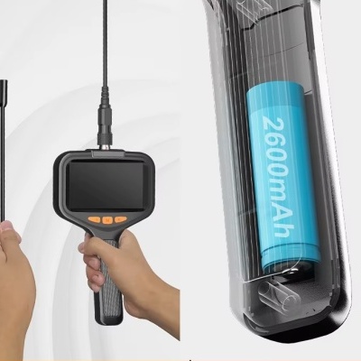 Câmara de inspeção digital preta com cabo e bateria 2600mAh