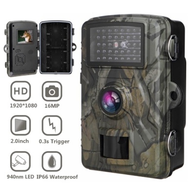 Câmara de vigilância camuflada com LEDs e lente grande