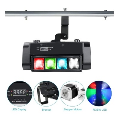 Luz LED RGBW com visor digital, suporte e LEDs coloridos