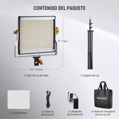 Conteúdo do pacote de equipamentos de iluminação LED