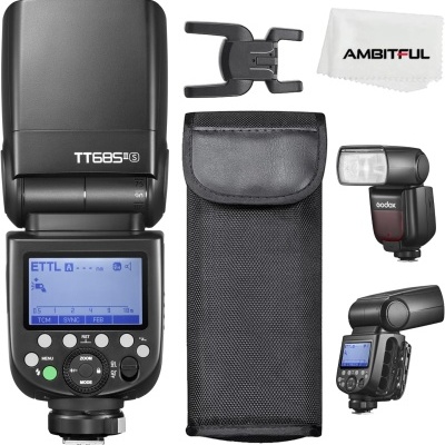 Kit de flash Godox TT685 II S com acessórios e saco preto