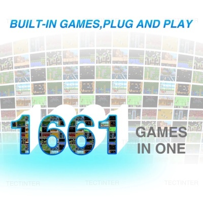 Imagem promocional com texto a indicar 1661 jogos incluídos no produto.