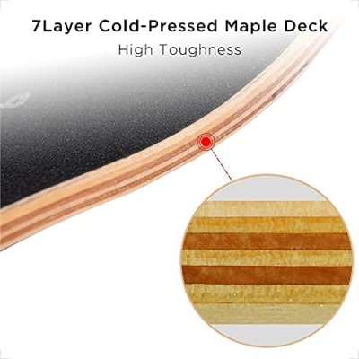 Deck de skate com 7 camadas de madeira de bordo prensada a frio