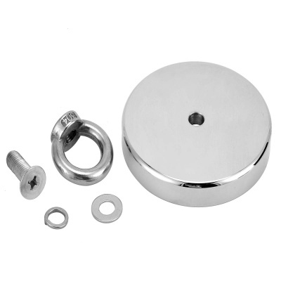 Conjunto de íman de neodímio cromado com acessórios metálicos