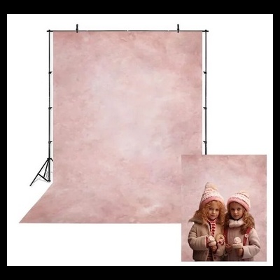 Fundo fotográfico rosa texturizado montado em suporte para fotografia
