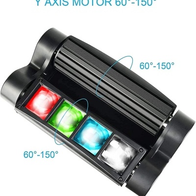 Rolo de motor eixo Y com luzes coloridas