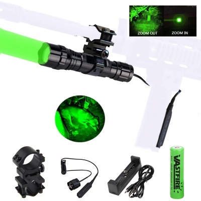 Kit de laser verde para arma com acessórios e feixe de luz demonstrativo