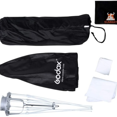 Acessórios fotográficos Godox, sacos, suporte metálico e tecidos