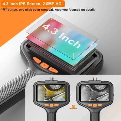 Dispositivo electrónico com ecrã de 4,3 polegadas IPS e 3 botões laranja