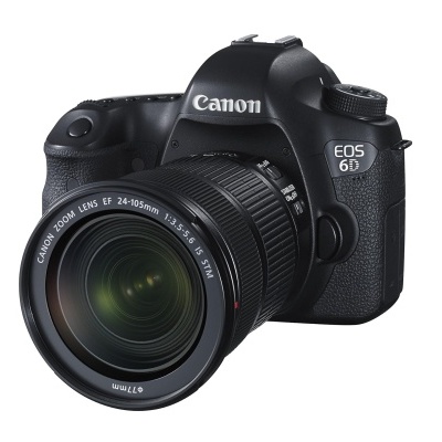 Câmera digital reflex Canon EOS 6D com lente zoom