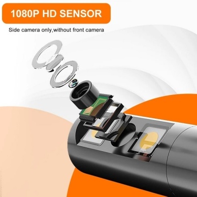 Sensor de câmara 1080P HD desmontado sobre fundo branco e laranja