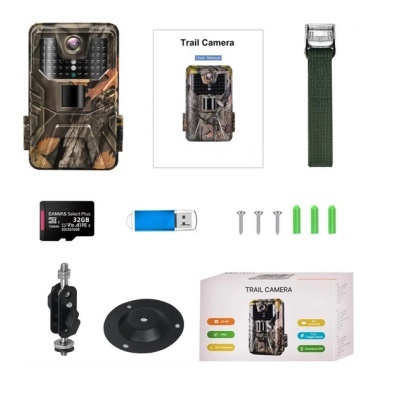 Conjunto de câmara Trail Camera com acessórios