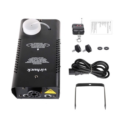 Máquina de fumaça preta com acessórios